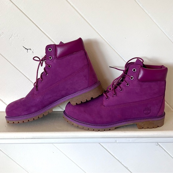 Timbaland purple suede combat boot NWOT - Picture 2 of 7